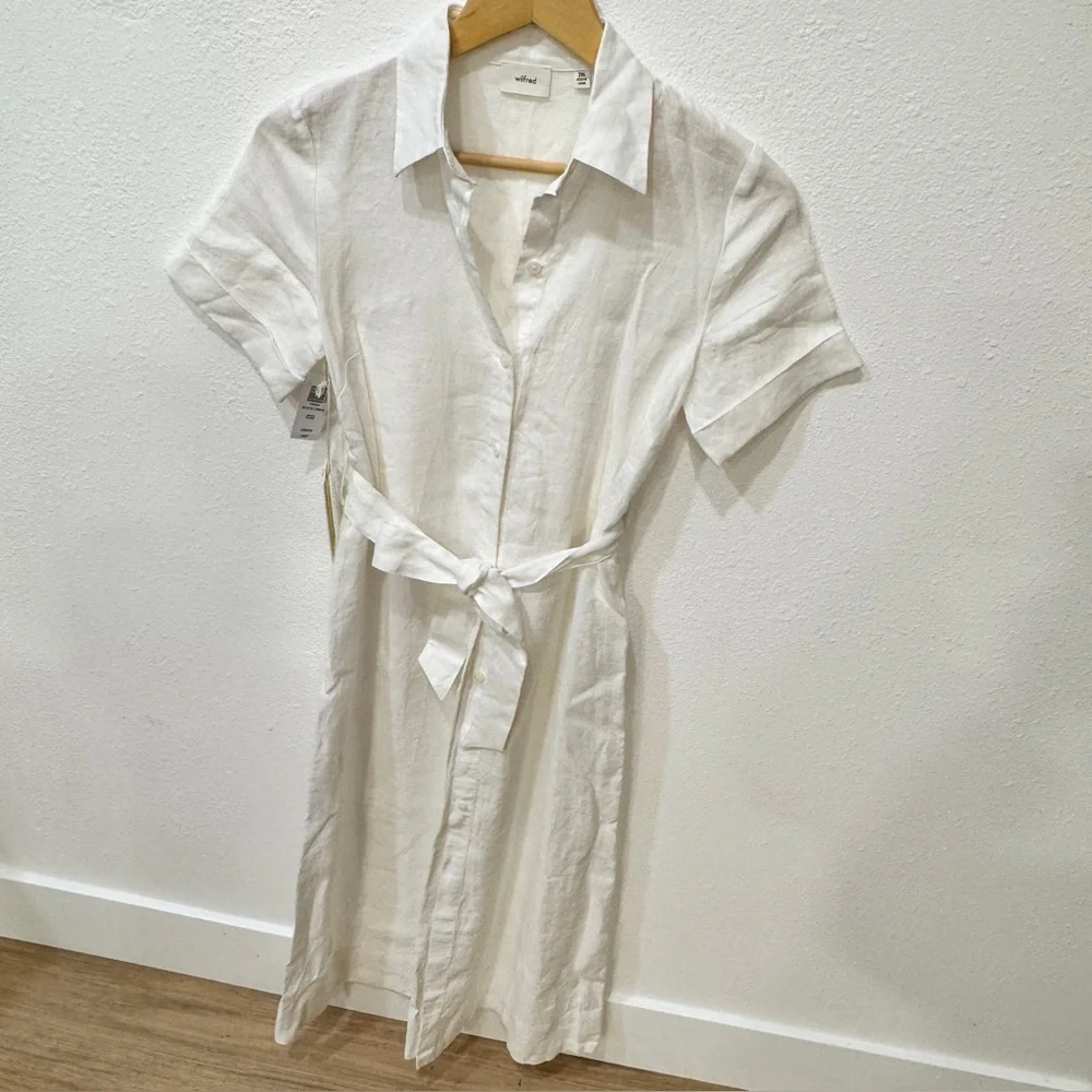 Aritzia Wilfred White Eleta Linen Maxi Dress - Picture 3 of 15